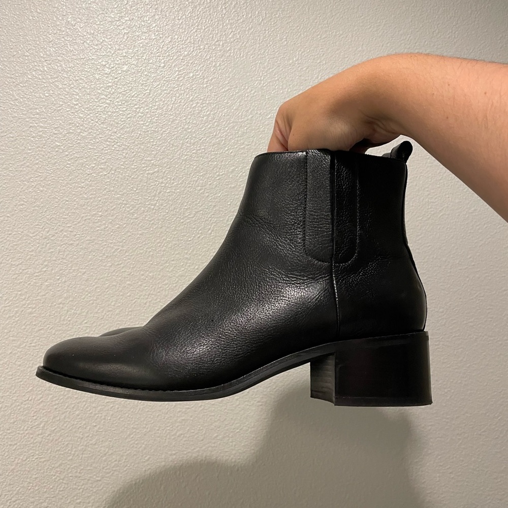 Cole Haan Black Ankle Boots with Chunky Heel